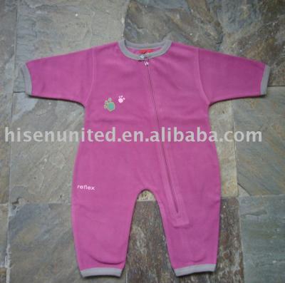 BABY`S MICRO FLEECE ROMPER (BABY`S MICRO FLEECE ROMPER)