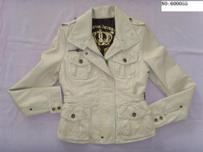 ladies` PU washable leather garment600055 (ladies` PU washable leather garment600055)