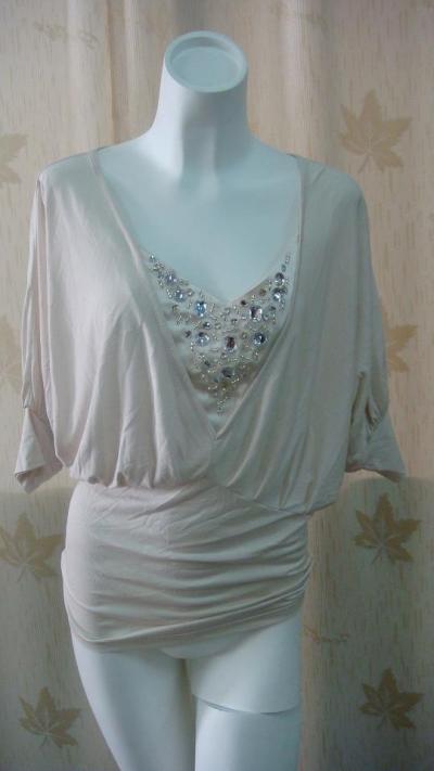Tricot Silk Blouse with Beads (Трикотажная блузка Шелкового с бисером)