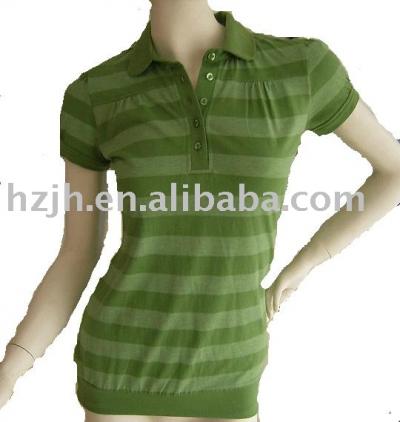 Ladies` polo shirt, full cotton t-shirt. (Ladies` polo shirt, full cotton t-shirt.)