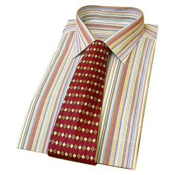 CVC Shirt with Silk Necktie (CVC shirt avec de la soie Cravate)