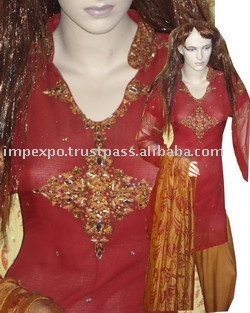 Ladies` Dress: Jarget Chafoon (Screen Print Shaal) (Ladies` Dress: Jarget Chafoon (Screen Print Shaal))