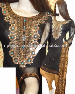 Ladies` Fashion Wear: Handmade Gala Resham (Screen Print Dupata) (Дамские модной одежды: ручной работы Гала Решам (трафаретная печать Dupata))