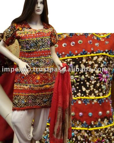 Ladies` Shalwar Kameez (Gajraula Design: Beads Work)