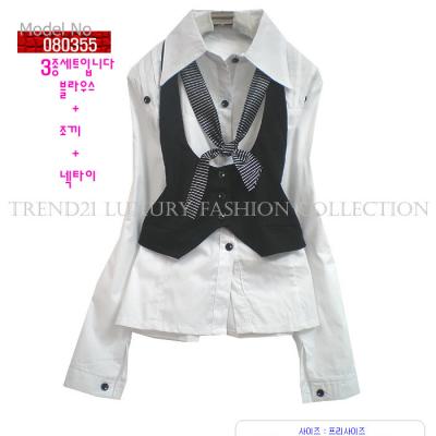 # 080355 Luxury Blouse With Best And Tie (# 080355 Luxury Blouse With Best And Tie)