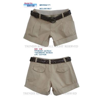 # 804158 Ladies Short Pants With Belt (# 804158 дамы короткие брюки с ремнем)
