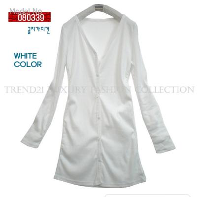 # 080339 Long Cardigan White Color (# 080339 Long Cardigan blanc Couleur)