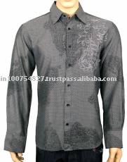Men`s Long Sleeve Shirt-Embroidered (Men `s Langarm-Shirt bestickt)