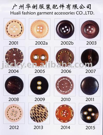 Real leather button (Cuir bouton Real)