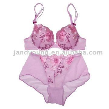 Embroidered Bras and Matching Shortie (Embroidered Bras and Matching Shortie)