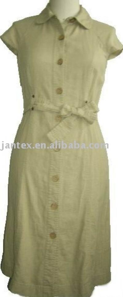 LADIES` LINEN/VISCOSE DRESS (LADIES` LINEN/VISCOSE DRESS)