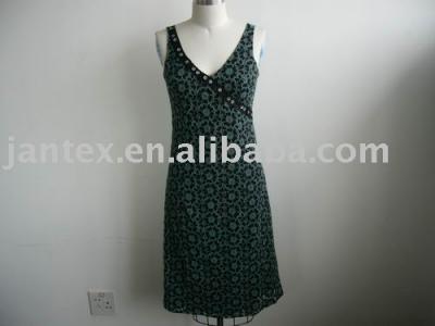 ladies` 100% cotton woven dress (ladies` 100% cotton woven dress)