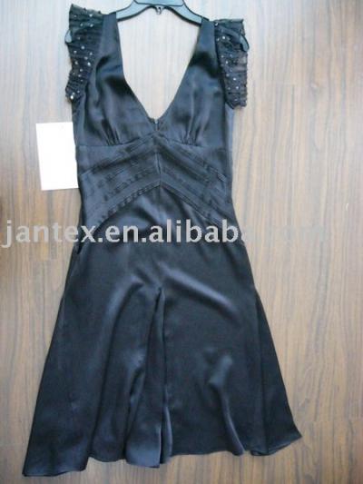 ladies` silk satin dress (ladies` silk satin dress)
