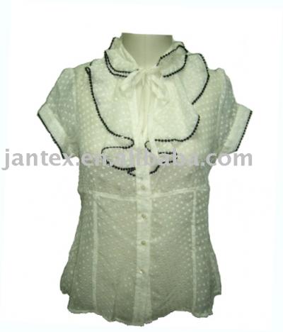 Swiss dot silk ggt blouse (Swiss dot silk ggt blouse)