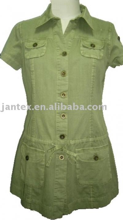 garment pigment dyed cotton twill tunic (garment pigment dyed cotton twill tunic)