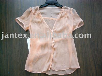 ladies` 100%silk georgette blouse (ladies` 100%silk georgette blouse)