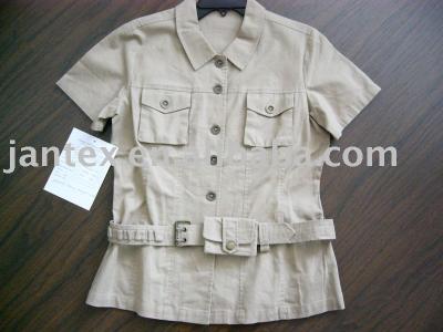 ladies`` linen cotton blouse with garments soften wash (ladies`` linen cotton blouse with garments soften wash)