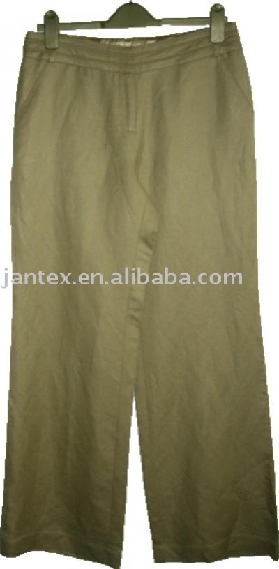 Ladies` linen viscose twill trousers (Ladies` linen viscose twill trousers)