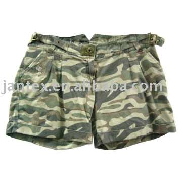 Camouflage cotton twill shorts (Camouflage cotton twill shorts)