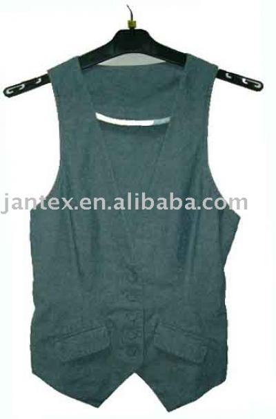 cotton chambray waistcoat (cotton chambray waistcoat)