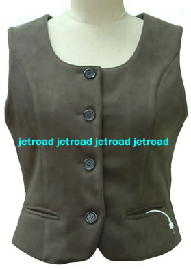 Fir 7. 4v Heating Ladies` Suede Vest (Fir 7. 4v Heating Ladies` Suede Vest)