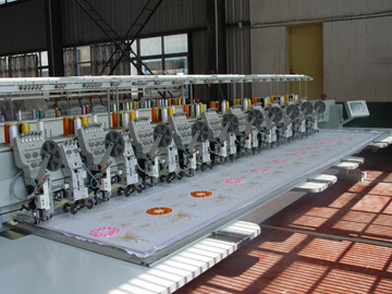 JIALUN JLCS610+10 Coiling Embroidery Machine with sequin device (Jialun JLCS610 10 Coiling Stickmaschine mit Pailletten-Gerät)