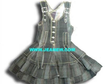 KN8-105 Kid `s Jeans Kleid (KN8-105 Kid `s Jeans Kleid)
