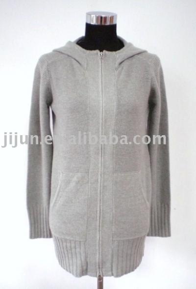 Ladies` Hooded Cardigan (Ladies` Hooded Cardigan)