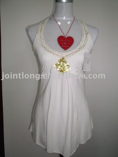 JL-0015 Ladies` Dress with EMB + Sequins applique, Component: Model/Lycra 92/8 2 (JL-0015 Ladies `Robe avec EMB + Sequins appliqué, Component: Modèle / Lycra 92)