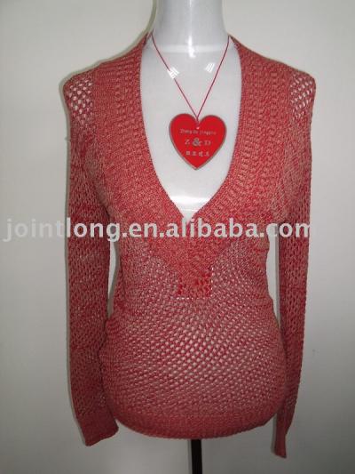 JL-1012 Ladies` Crochet Sweater (Component: cotton/nylon 80/20) (JL 012 Дамские вязание крючком свитер (компонент: хлопок / нейлон 80/20))