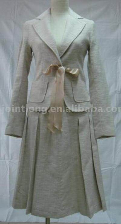 P1100+P3192 Ladies` Jacket + Skirt, Fabric: cotton/lurex 92/8 slub 315gsm (P1100 + P3192 Ladies `Jacke + Rock, Material: Baumwolle / Lurex 92 / 8 SLUB 315g)