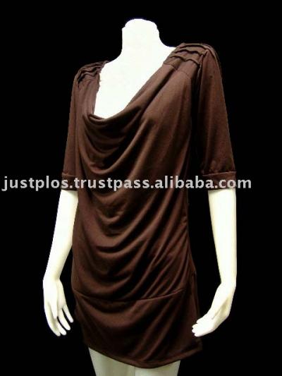 Stylish Draped Front Cowl Neck Tunic (Stylish Draped Front Cowl Neck Tunic)