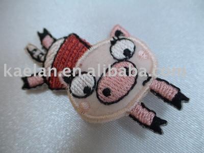 (71072)Pig Embroidered badge ((71072) Свинья Вышитый знак)