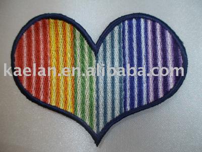 (71155)Heart Embroidered badge ((71155)Heart Embroidered badge)