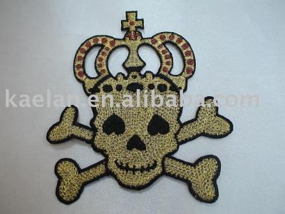 (71242) Skull Embroidered badge ((71242) Skull Embroidered badge)