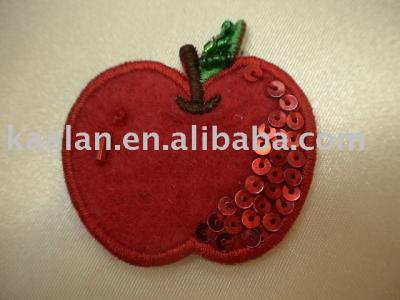 (75029)Apple hand sew plastic crystal patch ((75029) Apple стороны шить пластиковых патч кристалл)