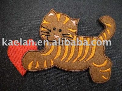 heart cat Embroidered badge (Herz Katze Gestickte Abzeichen)