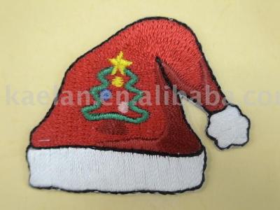 Christmas Hat Embroidered Badge (Noël Hat Embroidered Badge)