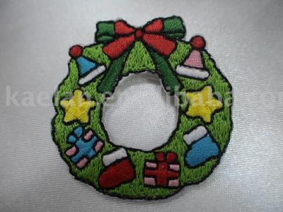 christmas roll embroiderd patch (Noël patch rouleau embroiderd)