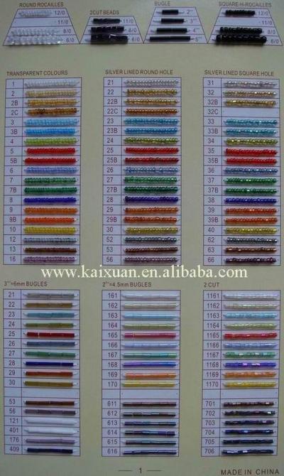 Glass Beads Colour Cards 1 (Glasperlen Farbkarten 1)