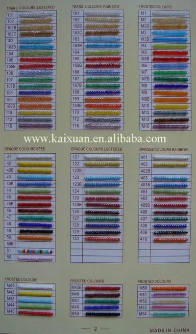 Glass Beads Colour Cards 2 (Glasperlen Farbkarten 2)