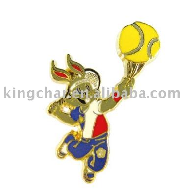zinc alloy imitation hard enamel lapel pin, badge, emblem
