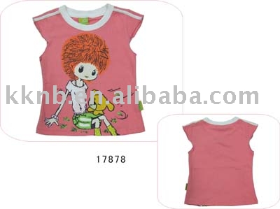 girl sleeveless round neck t-shirt (girl sleeveless round neck t-shirt)