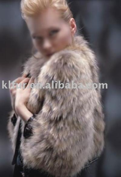 Sheep leather and Raccoon fur coat (Sheep leather and Raccoon fur coat)