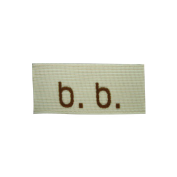 woven label (étiquette tissée)