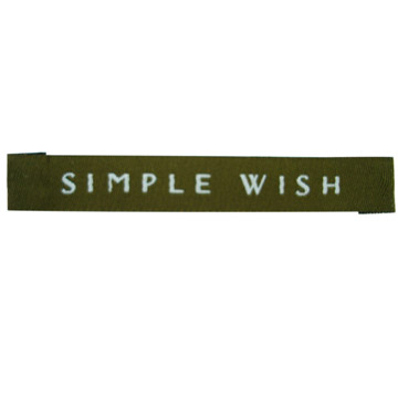 woven label (étiquette tissée)