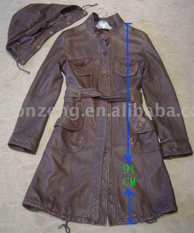 fashion washed lambskin-ladies long overcoat (fashion washed lambskin-ladies long overcoat)