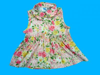 Girl`s flower pattern jumper skirt
