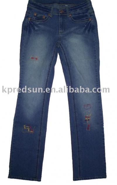 girls` denim pants (girls` denim pants)