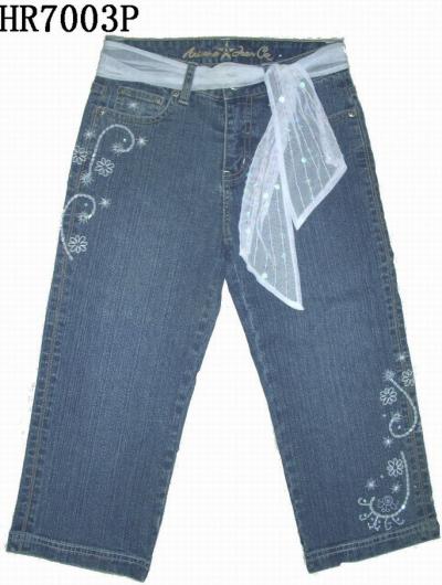 girls` denim pants (girls` denim pants)